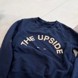 The Upside Men's Blue Crewneck Sweater